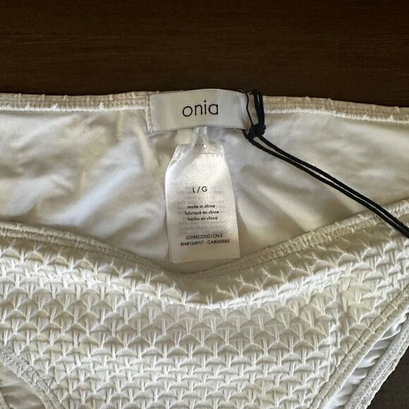 Onia White Geo Texture Ashley Bottom ONLY Large - Picture 2 of 5
